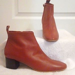 Everlane The Day Boot Italian Soft Leather Size 9.5 Burnt Orange